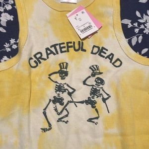 Children’s yellow tie-dye Grateful Dead tank top